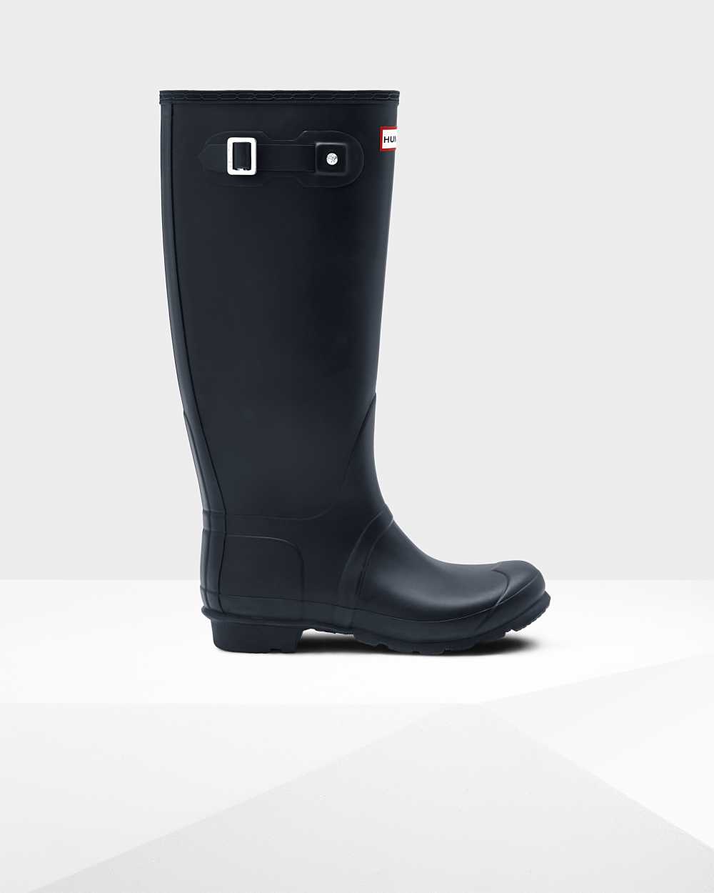 Hunter Original Tall Wide Leg Women's Rain Boots NZ-92539X Navy